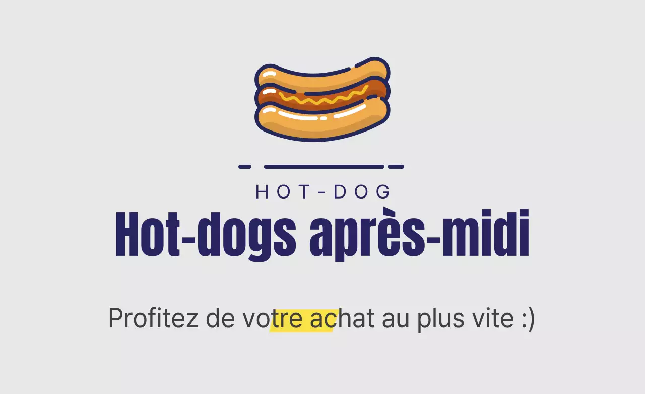 Hot-dogs dans l'après-midi