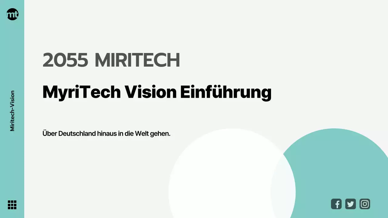 Mintgrünes und graues modernes Corporate Collateral, Unternehmensleitbild, Feier- und Präsentationsthema