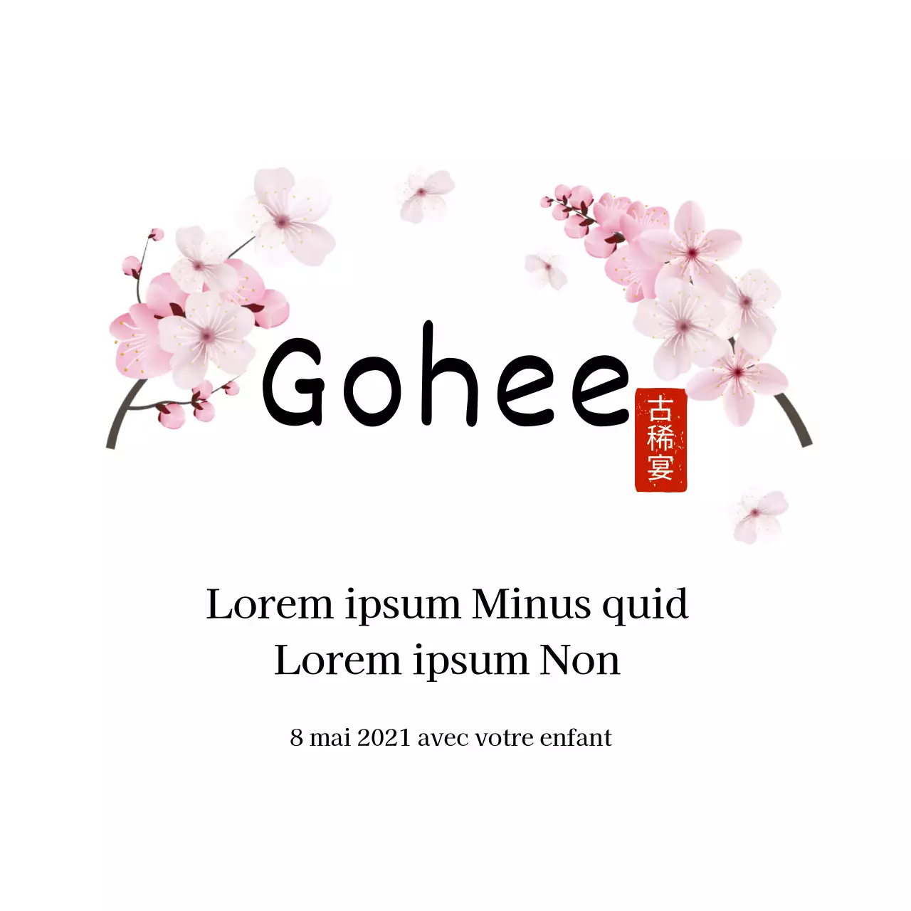 Lettrage blanc illustré mis en valeur Étiquette de remerciement traditionnelle simple