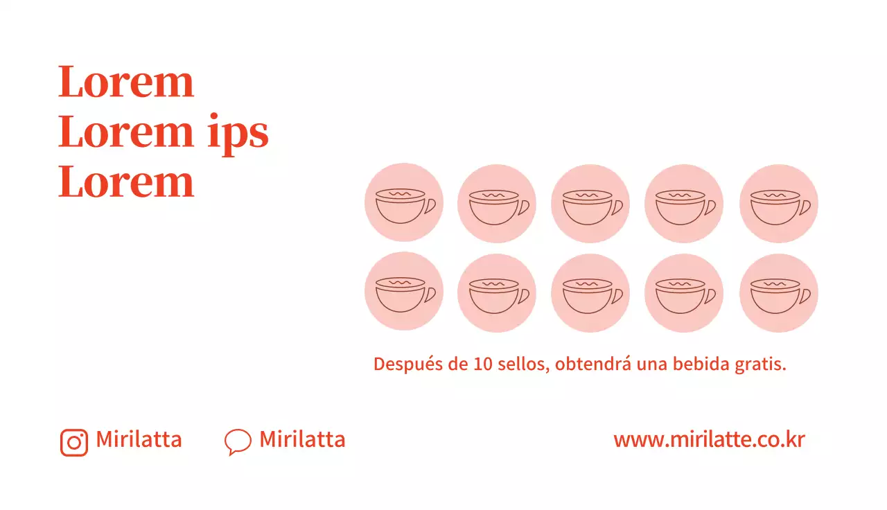 Naranja ilustración logotipo limpio café cafetería cupón