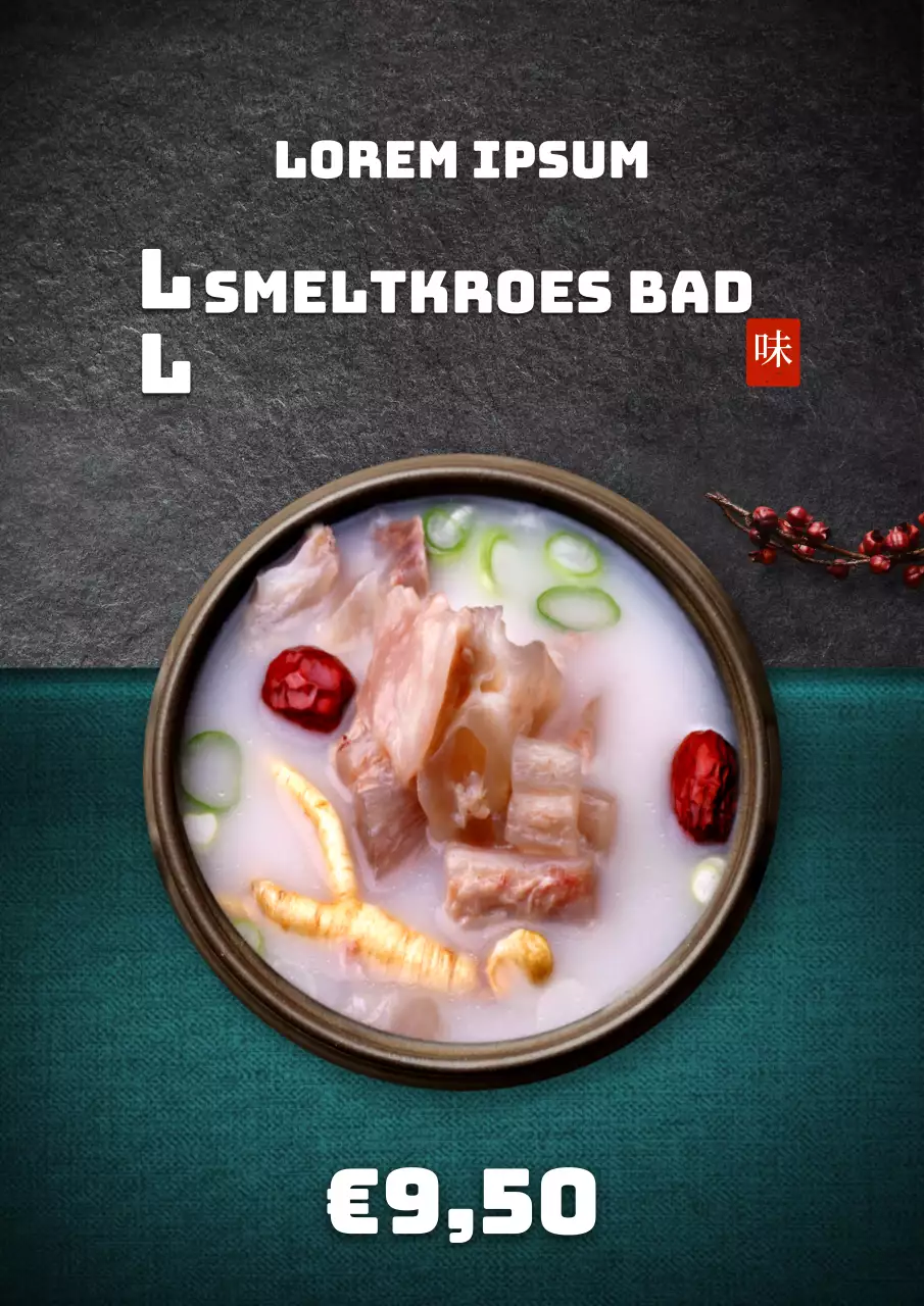 Affiche voor het Japanse bento-menu in het luxe concept