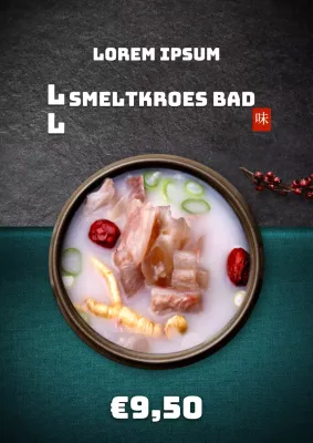 Affiche voor het Japanse bento-menu in het luxe concept