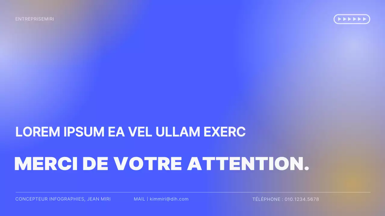 Dégradé jaune et bleu Graphiques et infographies simples Rapport de performance conceptuel