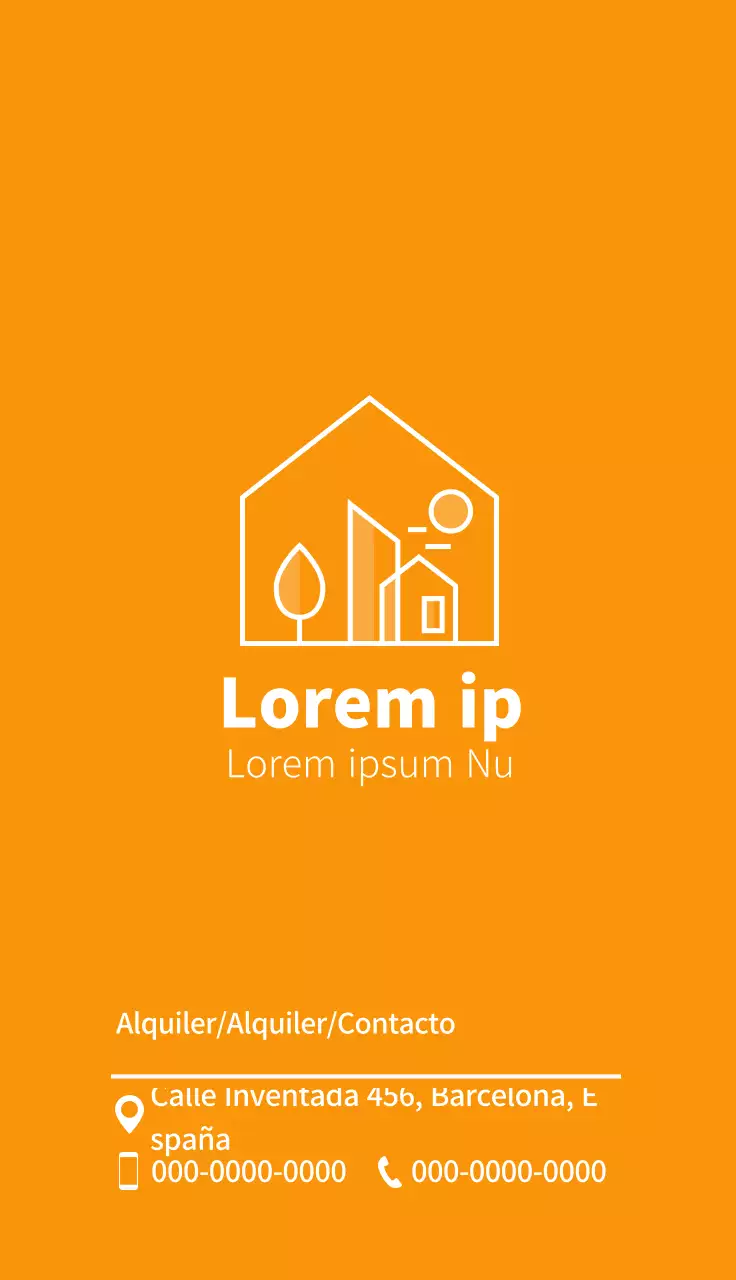 logo amarillo ilustración simple inmobiliaria