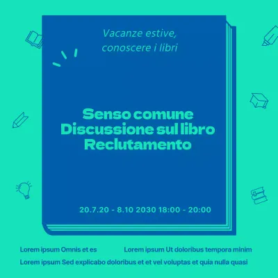Una semplice carrellata di libri in blu e menta