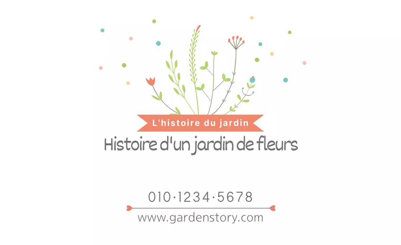 Histoire d'un jardin de fleurs