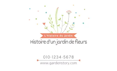 Histoire d'un jardin de fleurs