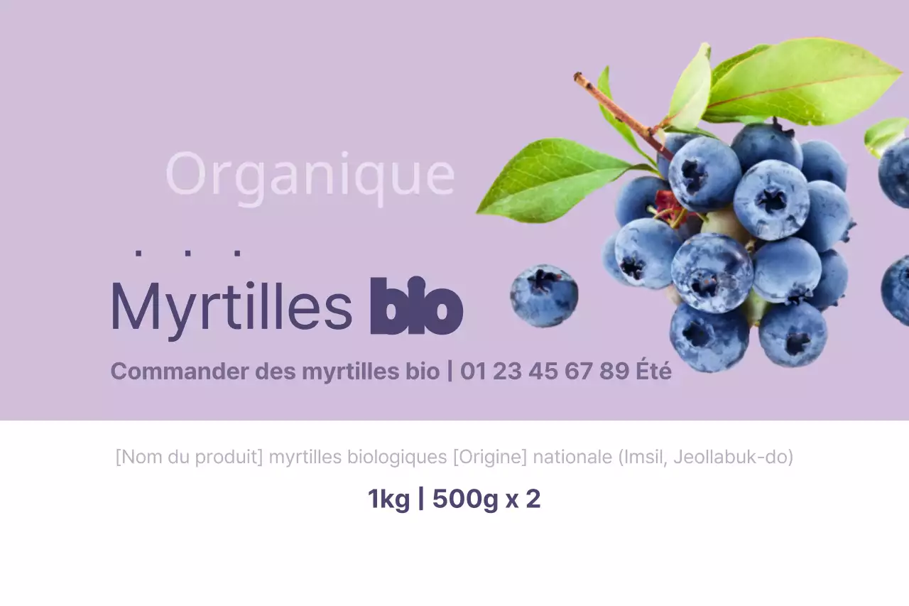 Myrtilles bio