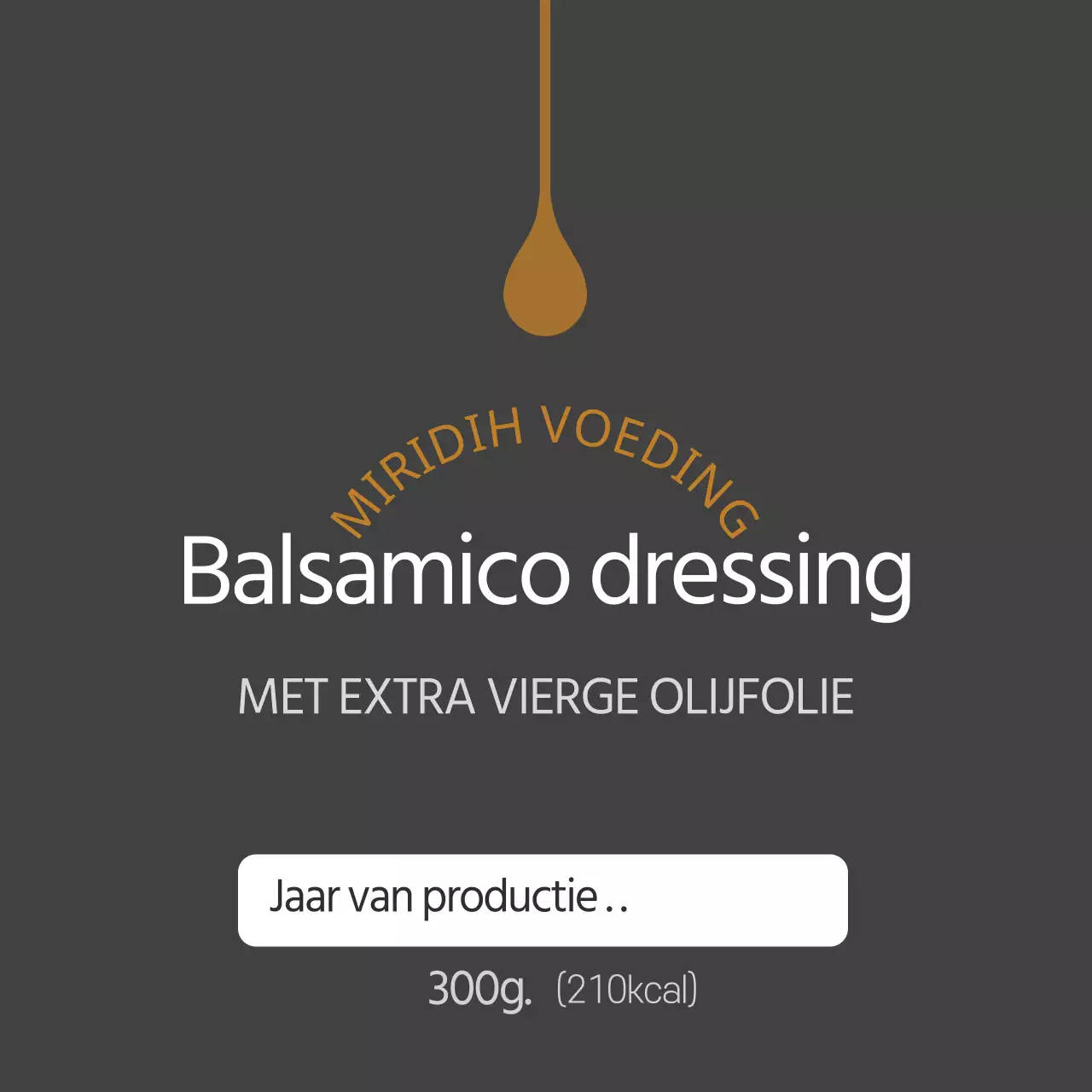 Zwarte eenvoudige balsamico dressing sticker