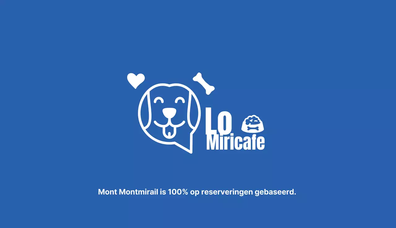 Blauwe illustratie eenvoudig dierencafé