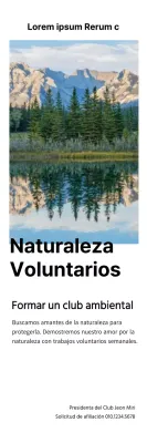 Recluta un club de voluntarios medioambientales con fotos de naturaleza limpia