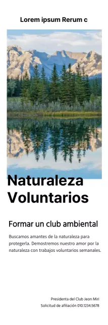 Recluta un club de voluntarios medioambientales con fotos de naturaleza limpia
