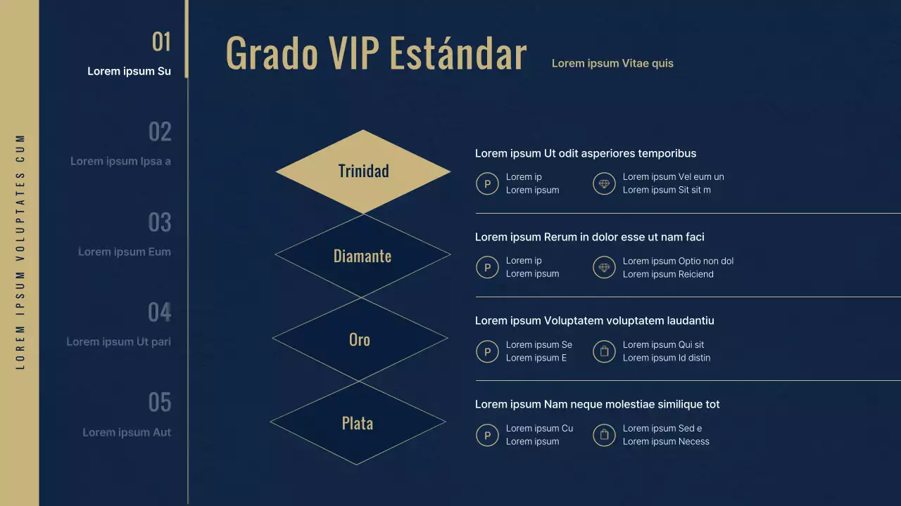 Club VIP de los grandes almacenes de lujo en azul marino