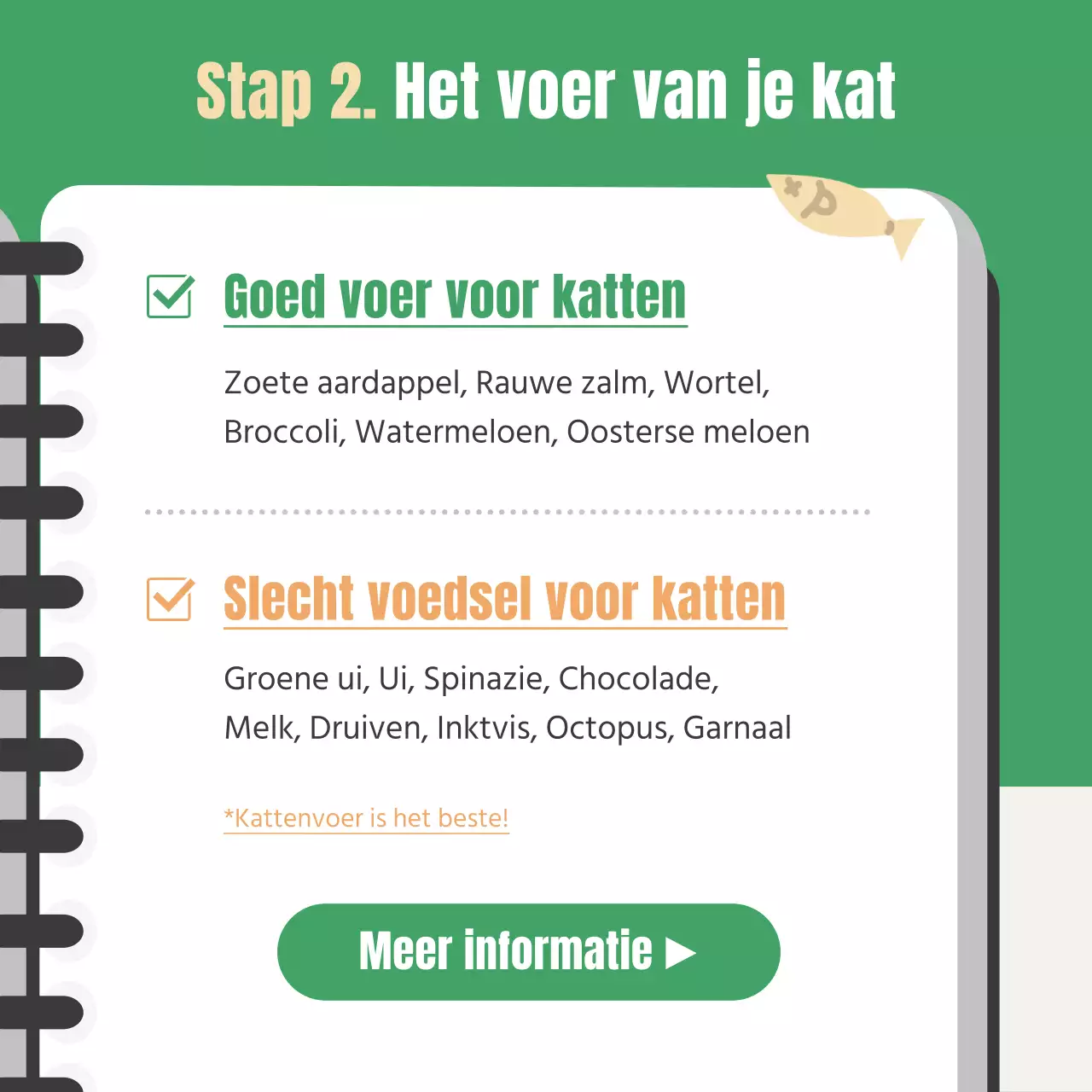 Over het groene en oranje examen voor kattenbakcertificaten
