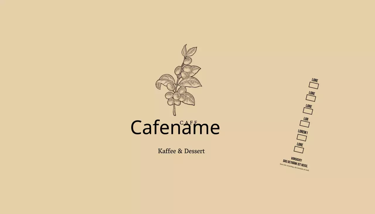 Beige botanische Blume Illustration