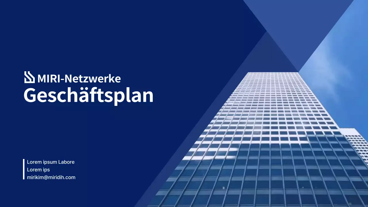 Ein sauberer, blauer, neuer Geschäftsplan