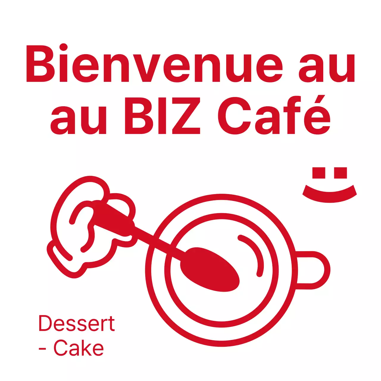 Des illustrations simples et mignonnes et des phrases en rouge se combinent pour créer un style cafe