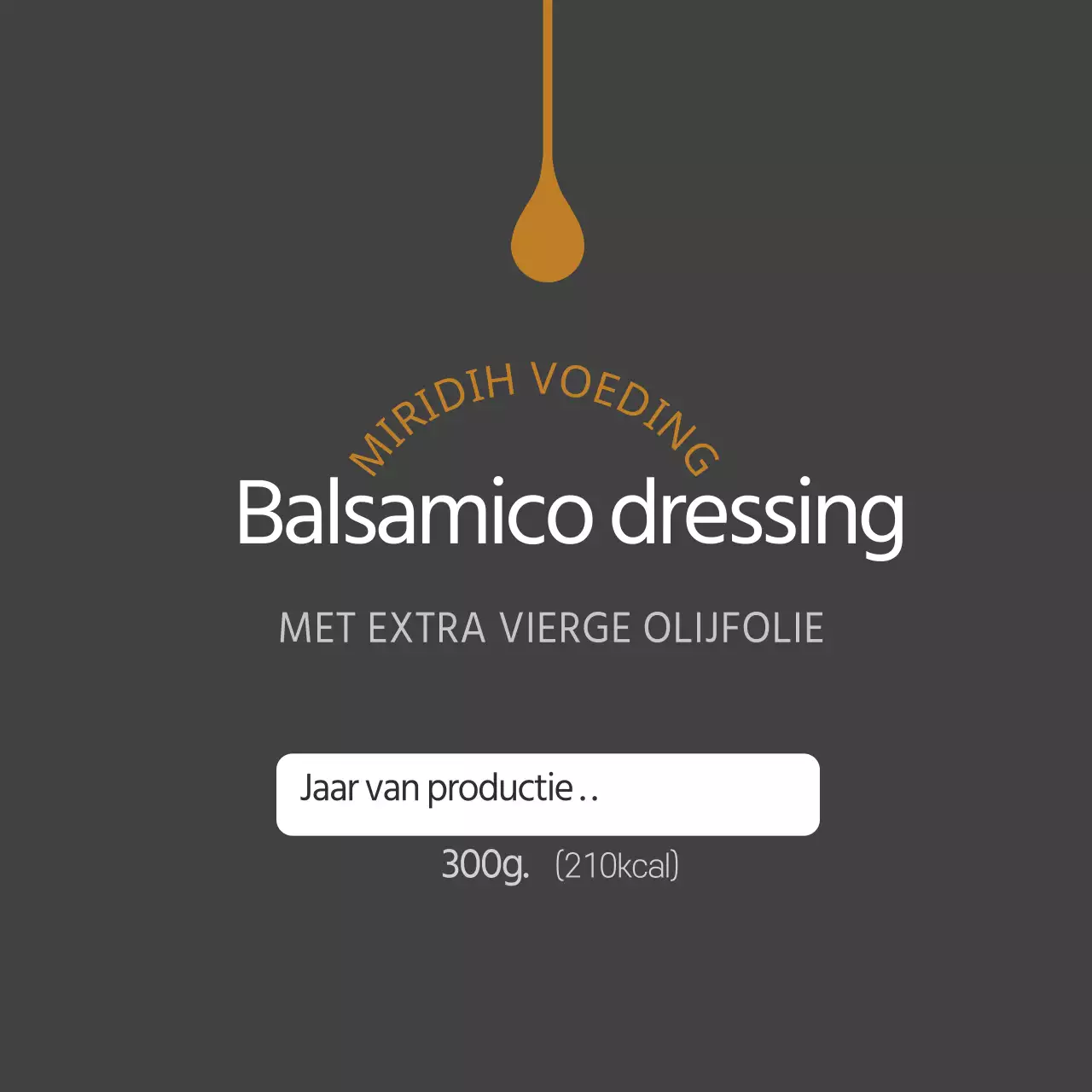 Zwarte eenvoudige balsamico dressing sticker