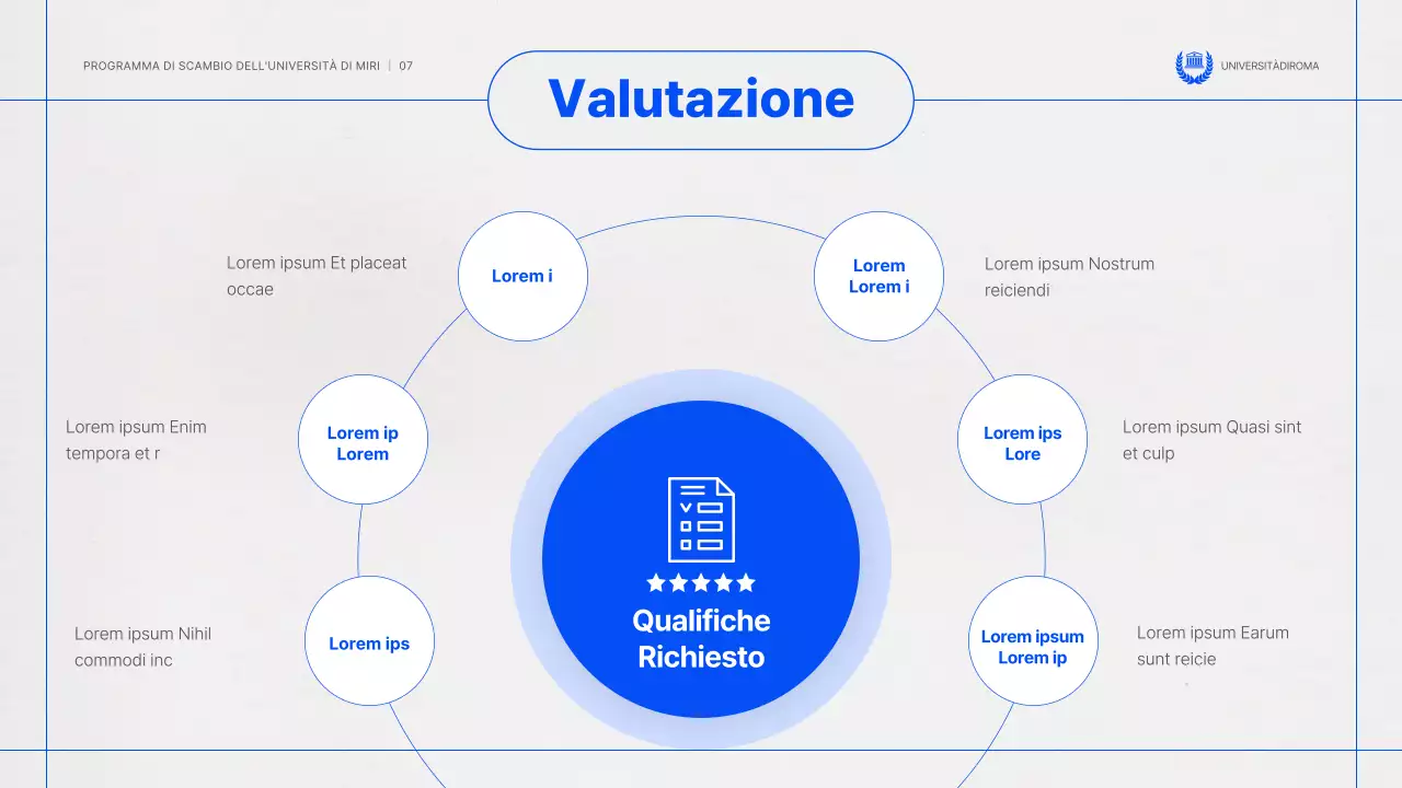 Una semplice sessione informativa di scambio di host blu e grigi