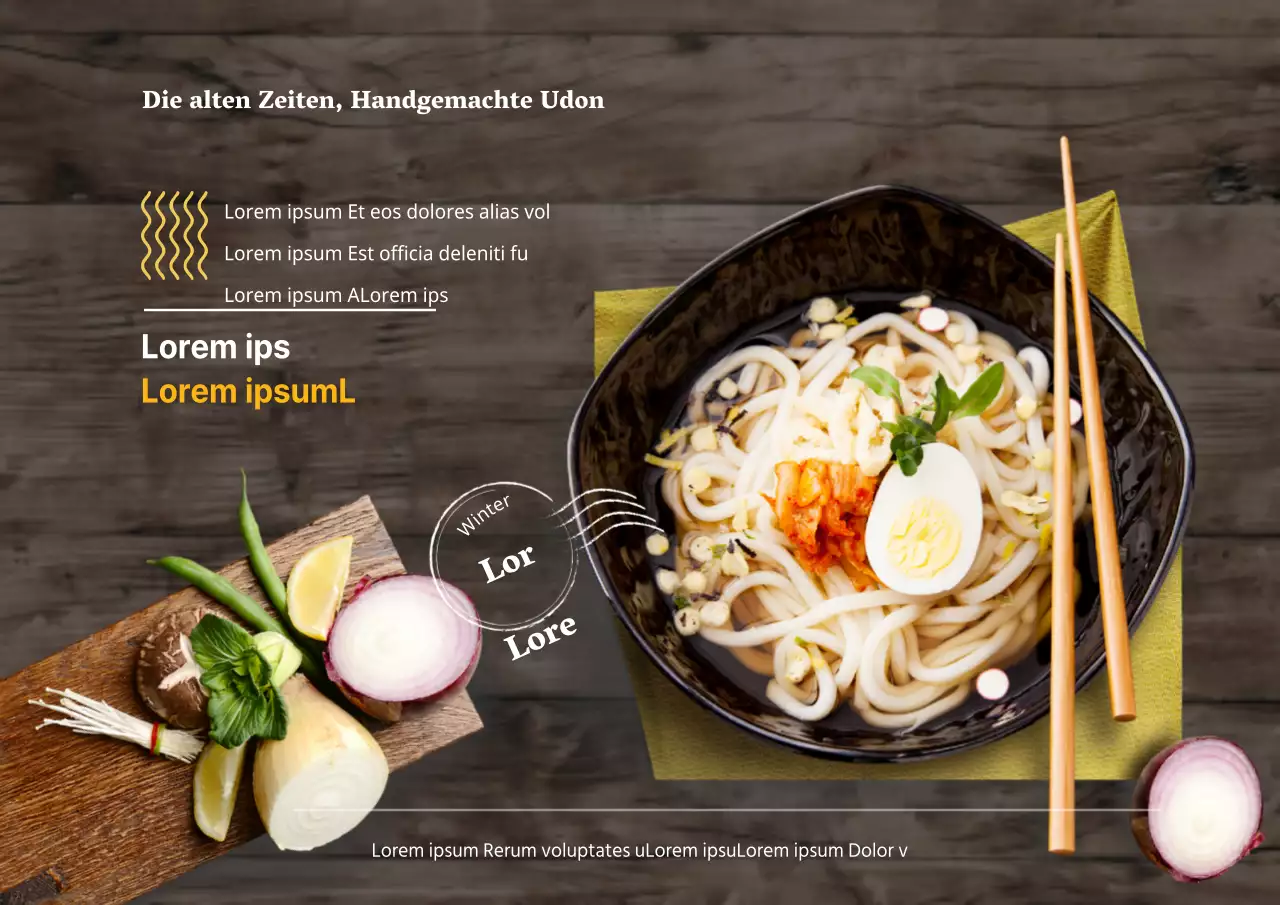 Altmodische Hand-Udon