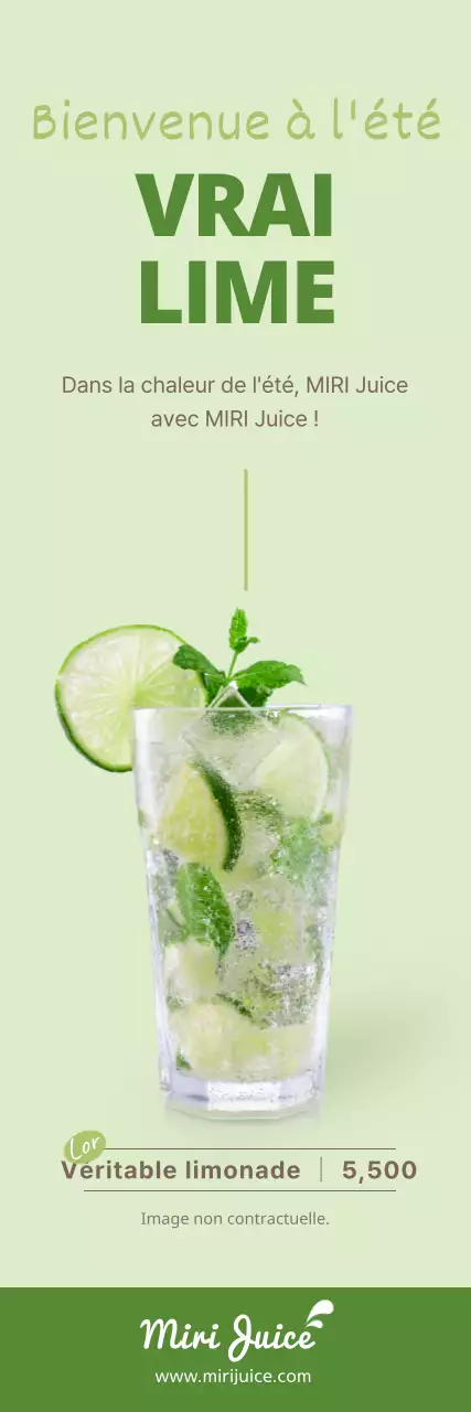 Bannière verte pour l'été