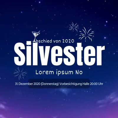 Blauer Nachthimmel Gepflegte Jahresendparty