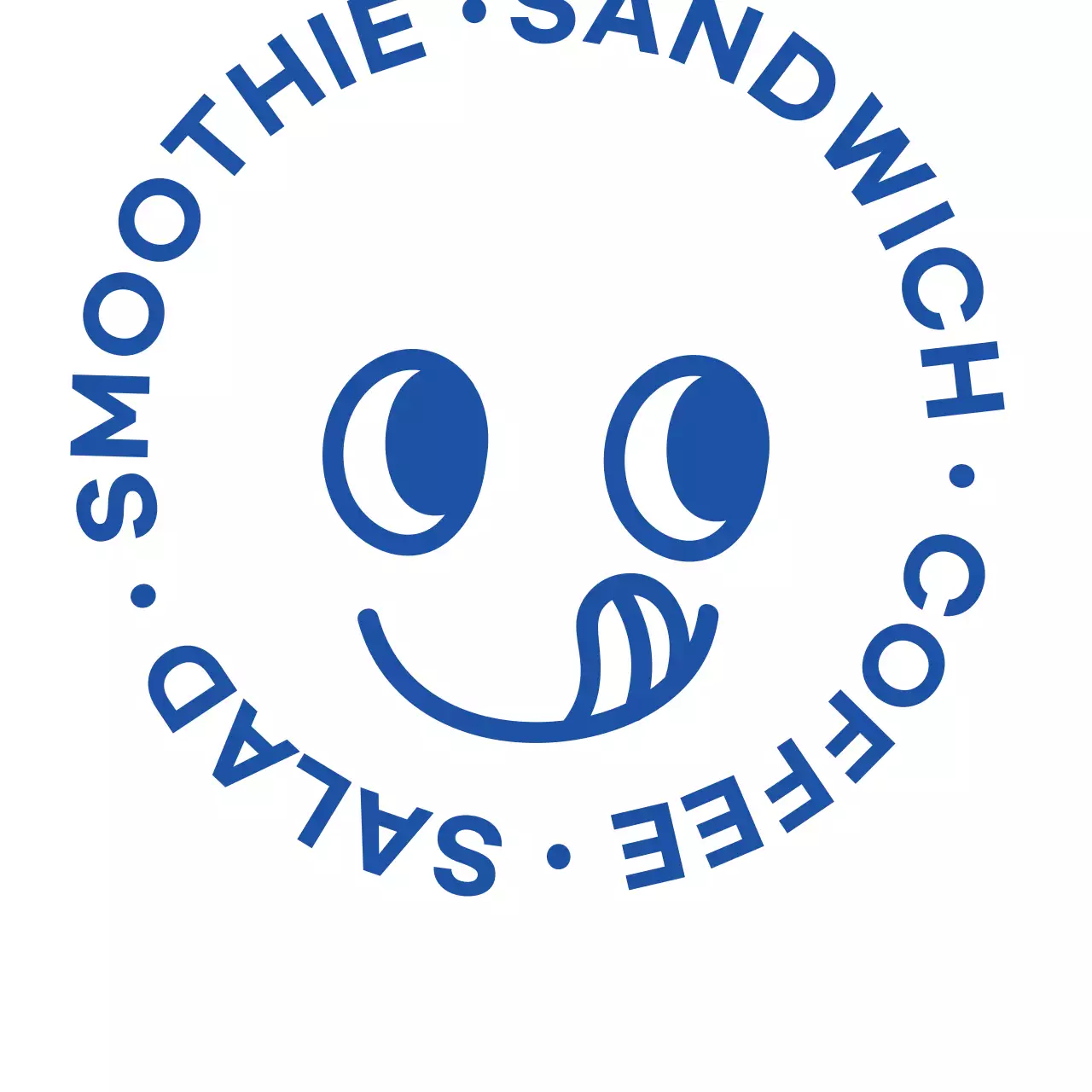 青色のイラストかわいいカフェの宣伝