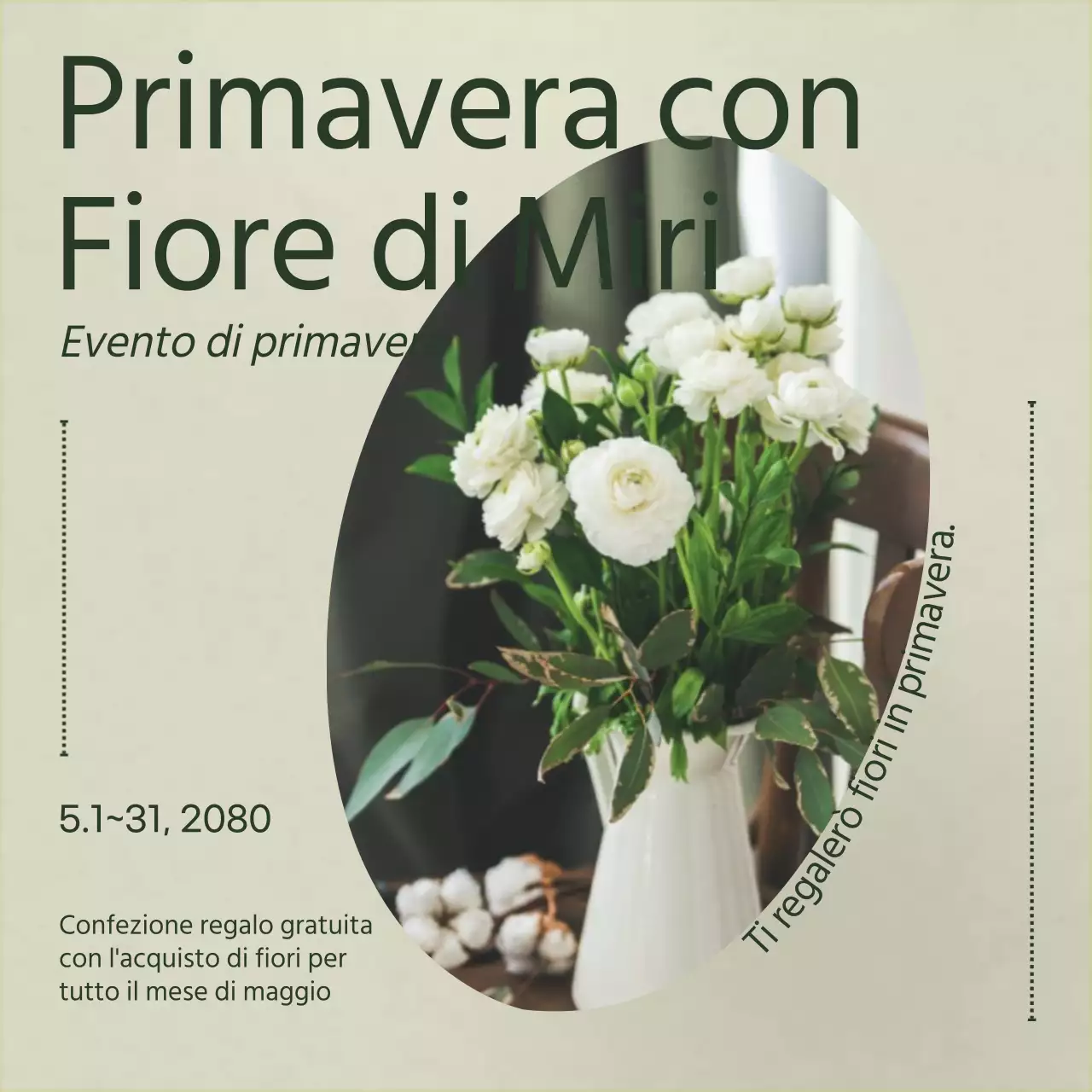 Bouquet che avvolge l'evento con accenti di vasi di fiori beige