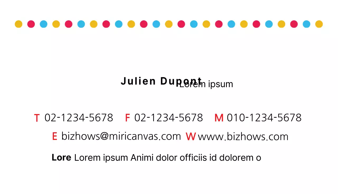 Cartes de visite aux couleurs de l'arc-en-ciel