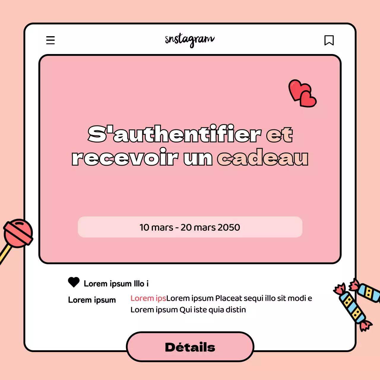 Journée rose-blanc médias sociaux Instagramming events