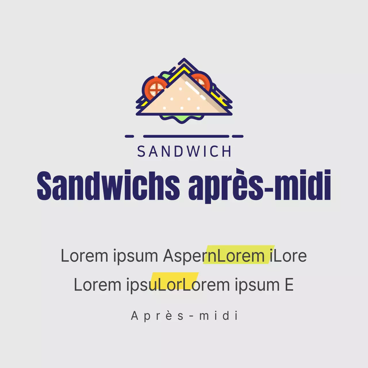 Sandwichs de l'après-midi