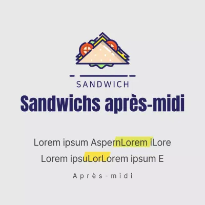 Sandwichs de l'après-midi