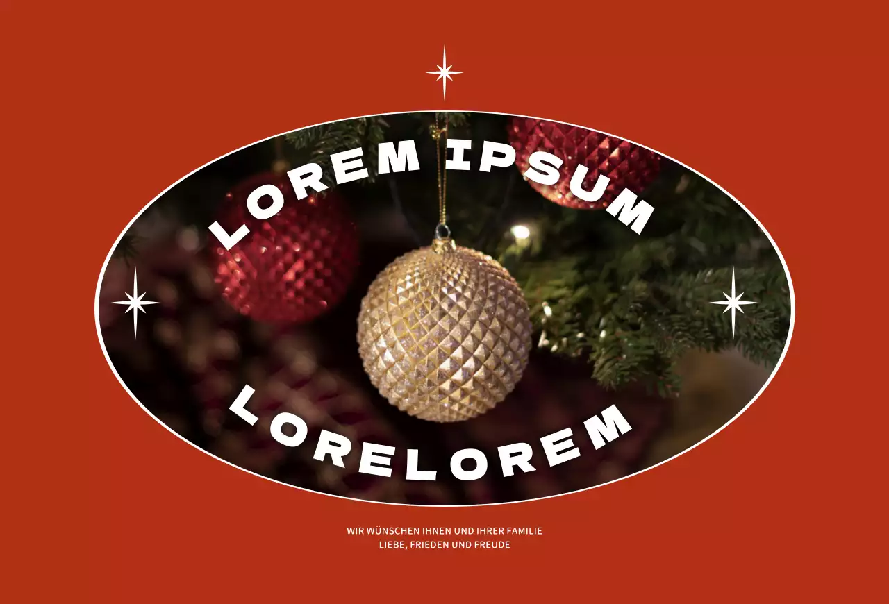 Rotes Weihnachtsfoto Weihnachtspostkarte