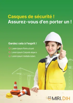 Conseils de sécurité pour les chantiers de construction bien rangés avec une femme portant un casque de protection vert