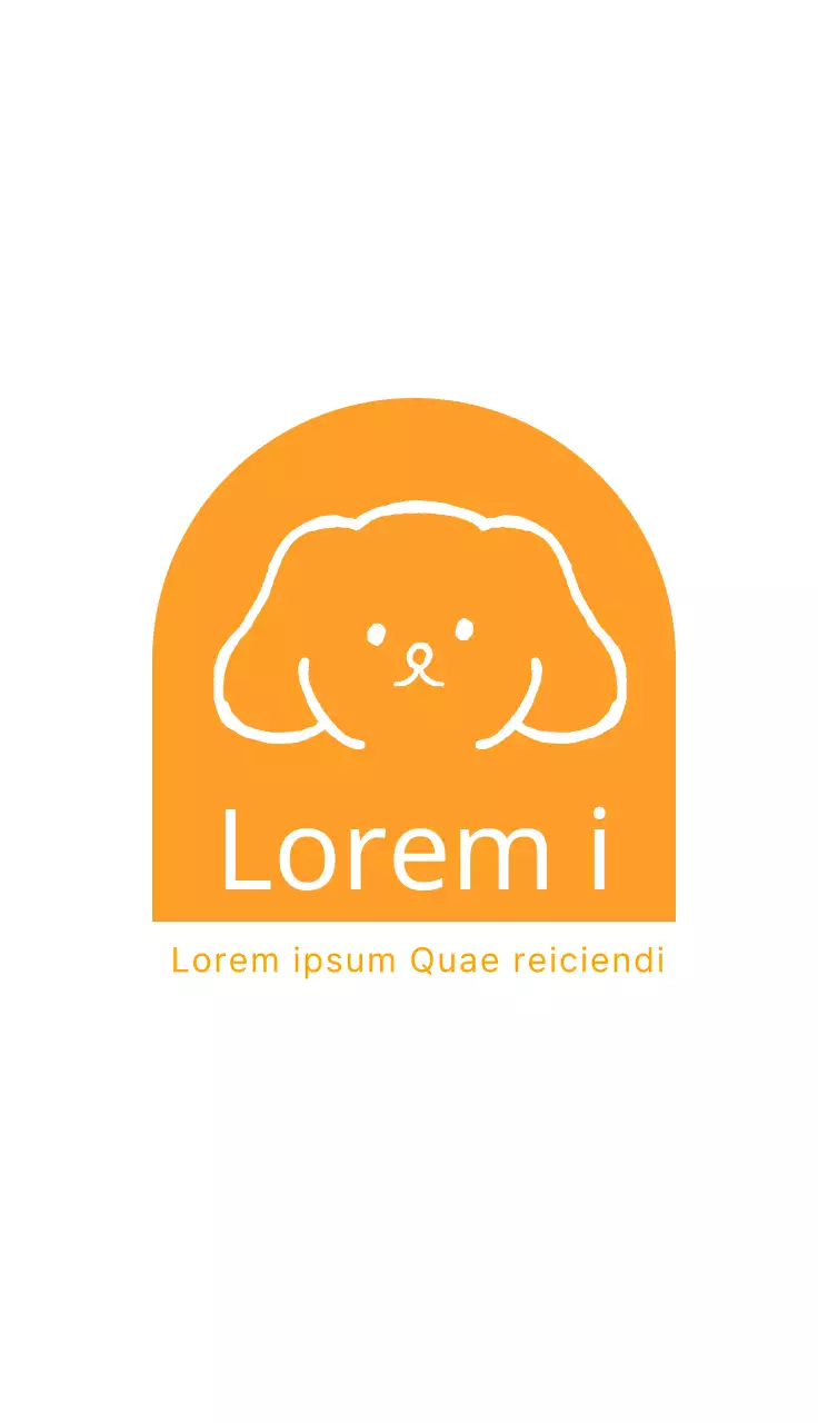 Carte de visite d'un café pour animaux avec illustration d'un chien jaune