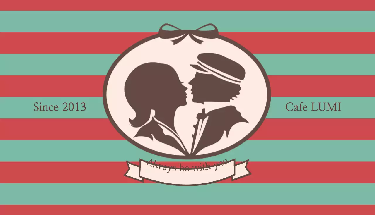 緑 シンプル カフェ 名刺