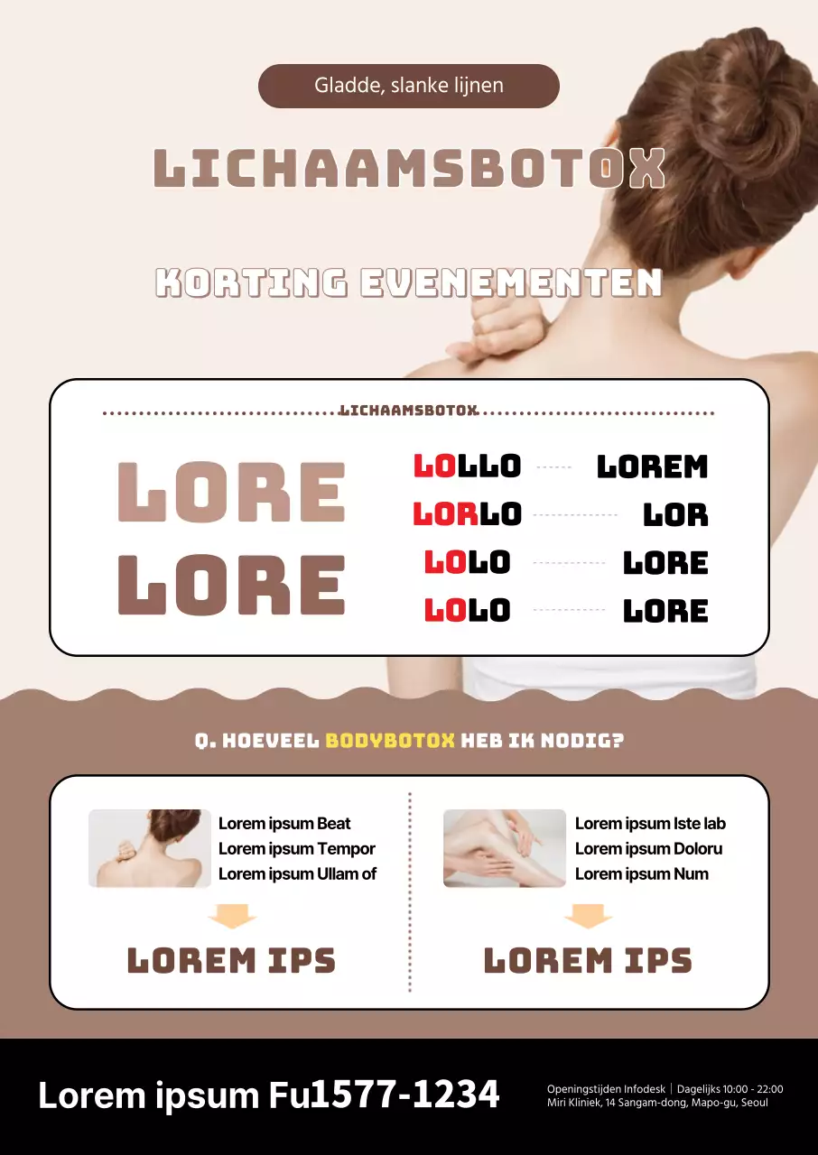 Bruin en eenvoudig portret plastische chirurgie promotionele poster