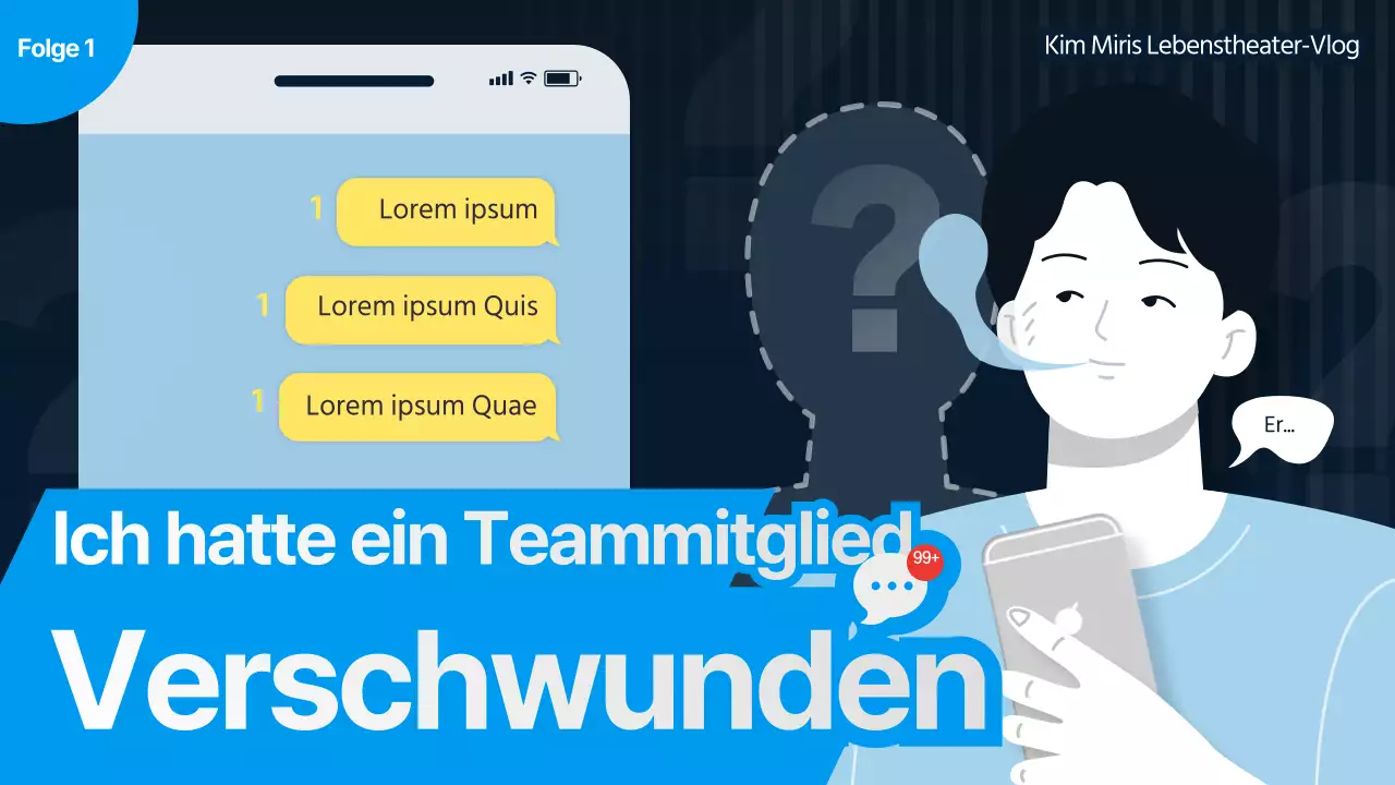 Blaue Illustration übertrifft YouTube-Miniaturansicht