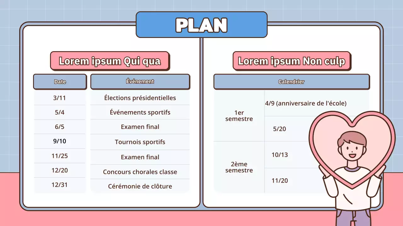 Présentation pour une conférence parents-professeurs sur le thème de l'école