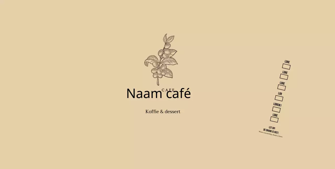 Beige botanische bloemillustratie