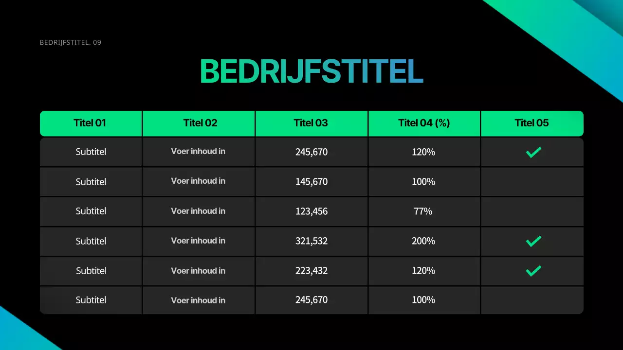 Zakelijk in zwart en verlopen