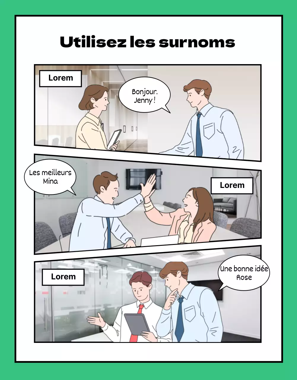 Page détaillée de l'actualité de l'entreprise au format webtoon