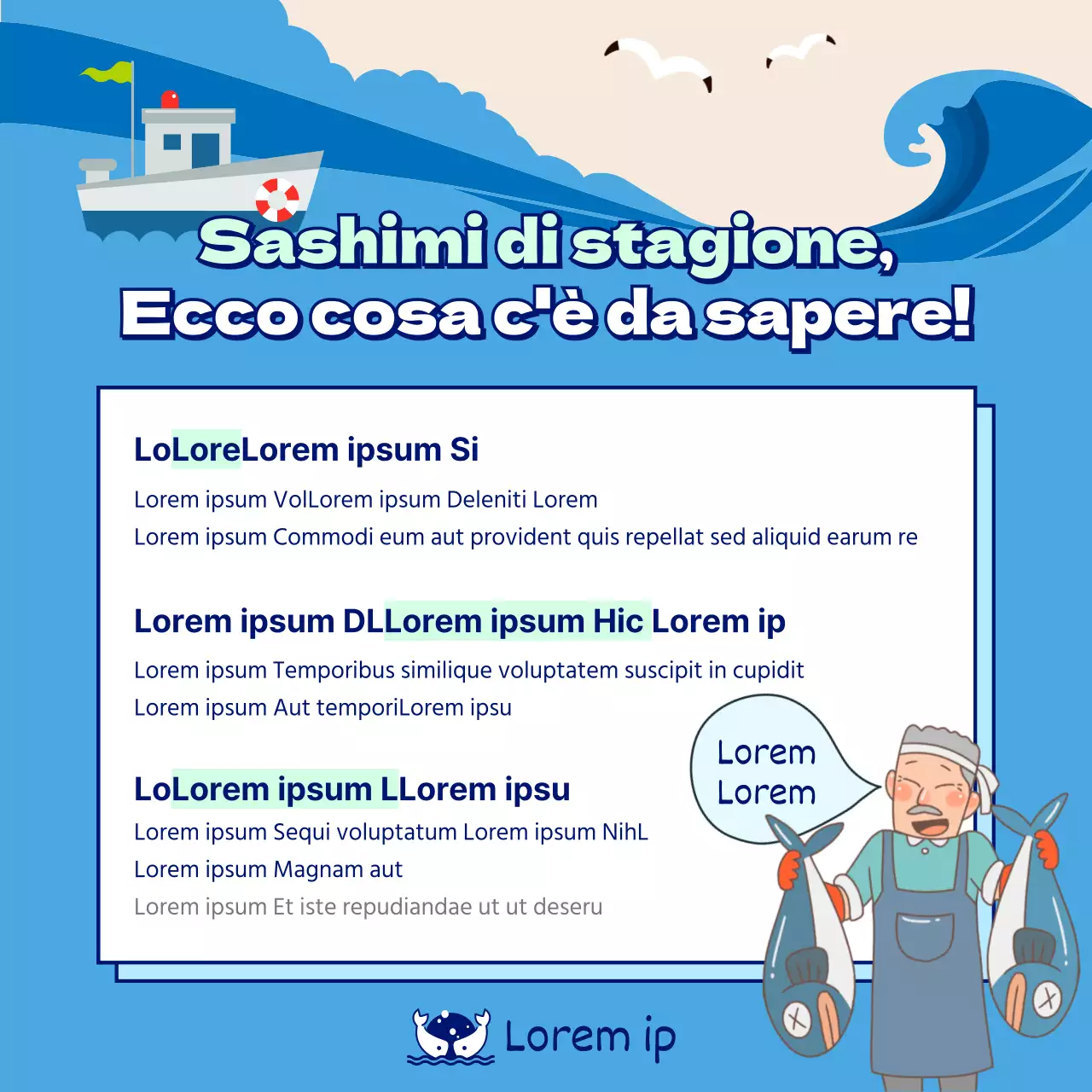 Una guida mensile al sashimi di stagione in Blue CardNews