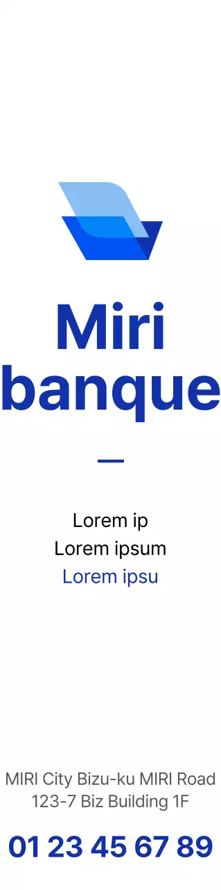 Pour la promotion d'une banque avec un logo bleu et noir