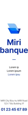 Pour la promotion d'une banque avec un logo bleu et noir
