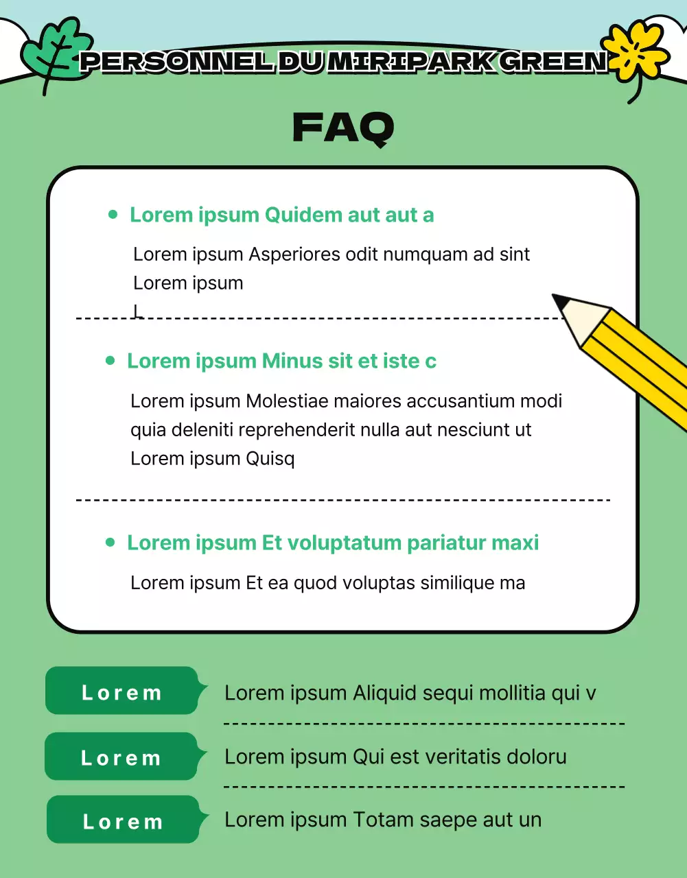 Annonce de la dotation en personnel de la Marche verte et jaune dans le parc