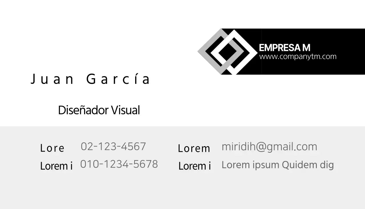 Empresa Tarjeta de visita general