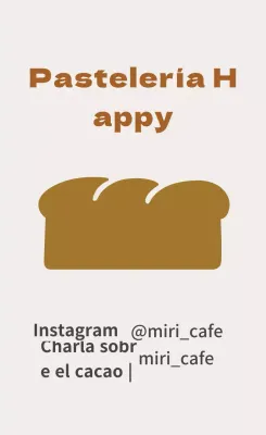 Ilustración marrón bonita etiqueta de restaurante