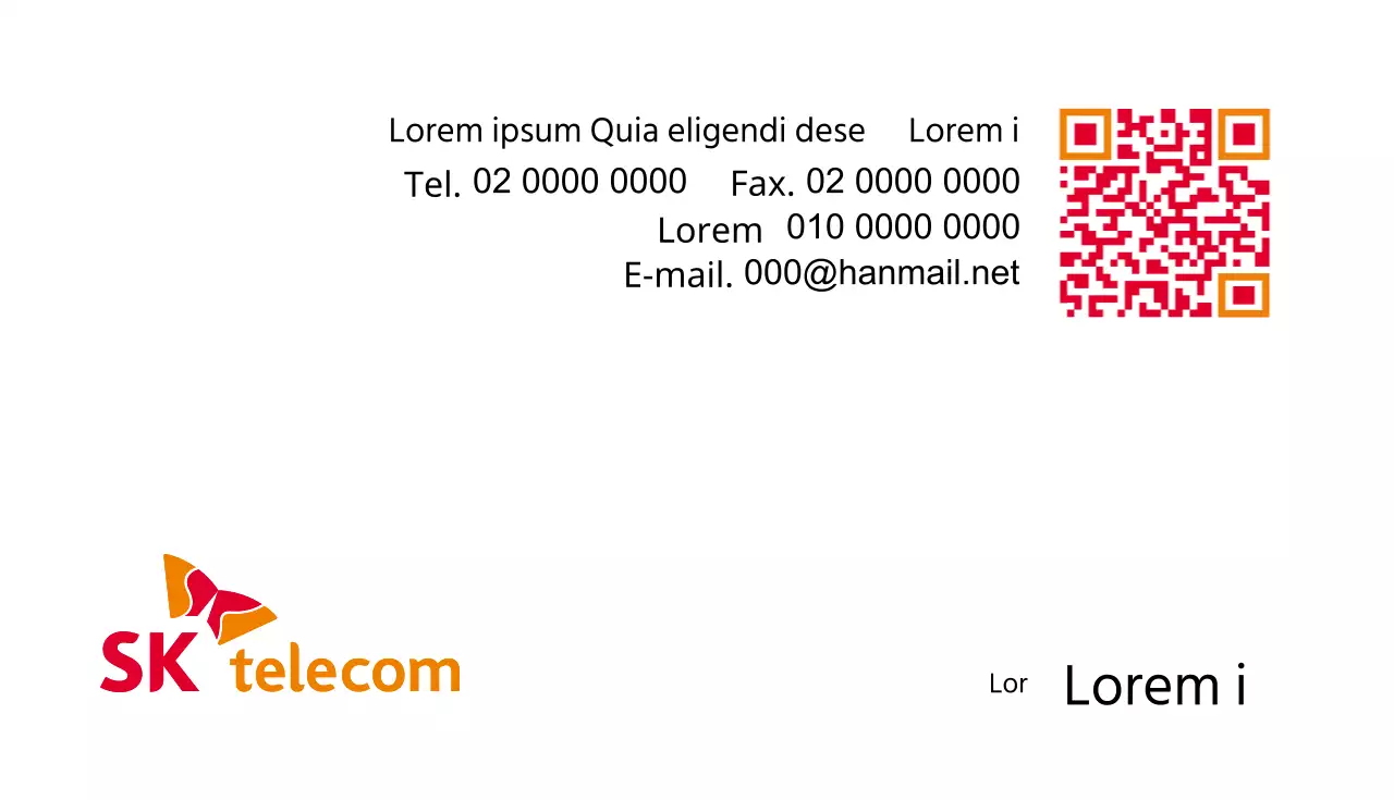 Eenvoudig visitekaartje in paars en rood