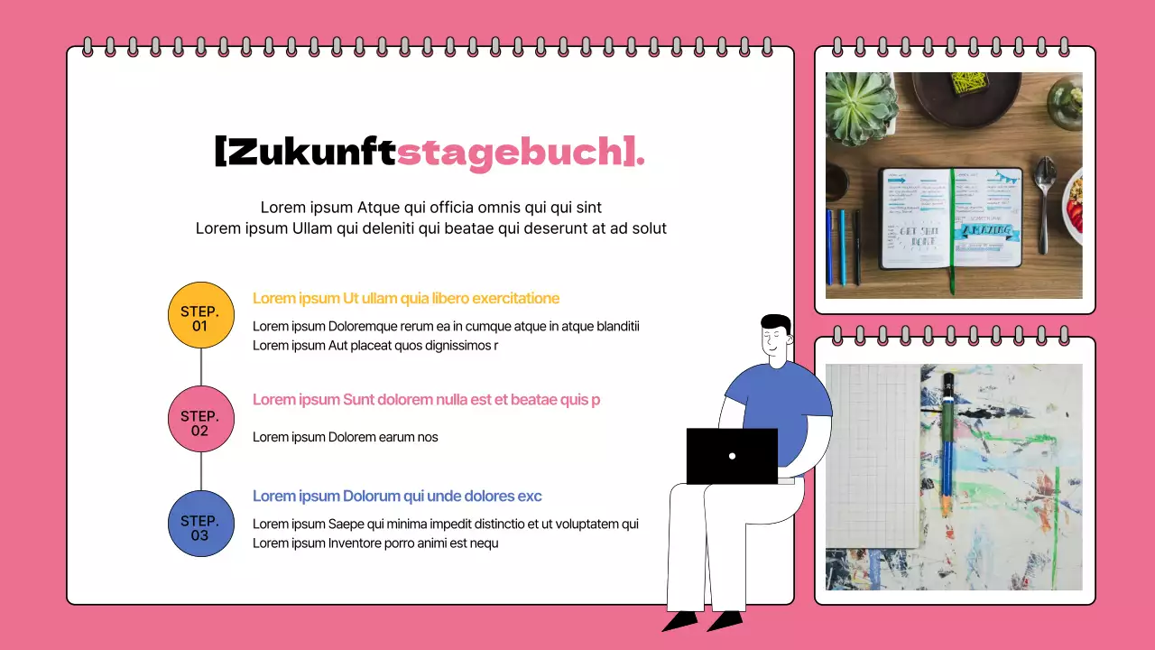 Jugendliche lehren, ihr Selbstverständnis in bunten Skizzenbuchrahmen auszudrücken